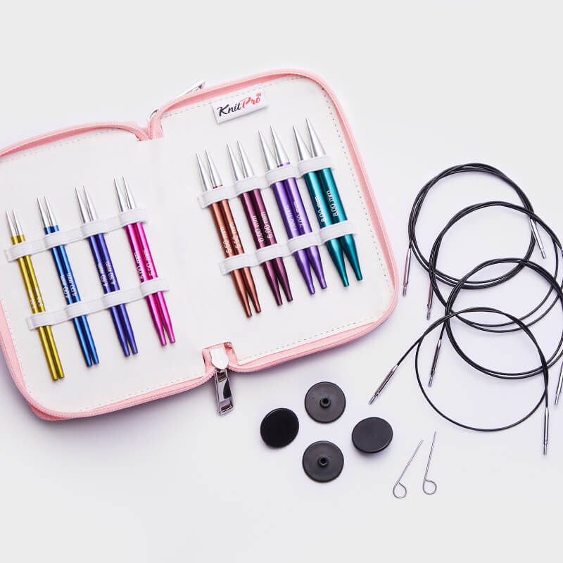 ZING Knit Pro Īsās, 10 cm, apļa adāmadatu komplekts "Special Deluxe"