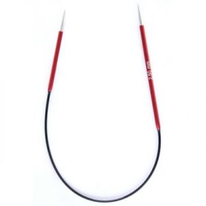 Knit Pro ZING fiksētās apļa adāmadatas, īsas 2.50 mm 25 cm