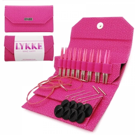 Īsu noņemamu adatu komplekts 7 cm Blush Magenta Lykke