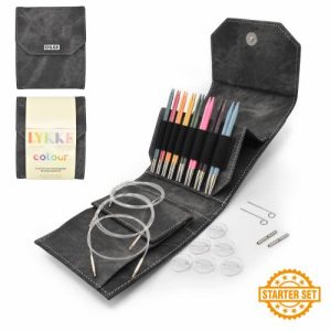Colour 5" interchangeable needles Starter set grey denim