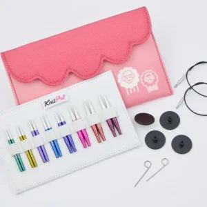 ZING MINI 5cm  īso maināmo apļa adāmadatu komplekts Knit Pro