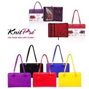 KnitPro Thames Bag mākslīgās ādas adāmadatu aksesuāru soma VIOLETA