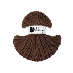 BOBBINY BRAIDED CORDS 5MM Premium CHOCOLATE BROWN